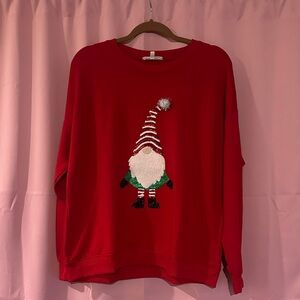 Christmas Red Gnome Lightweight Sweatshirt - XL Workshop Republic Clothing